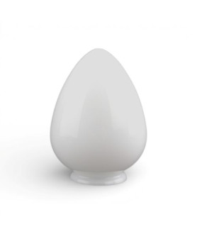 Opal White Acorn Glass Shade with 80mm Fitter Neck