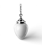 Opal White Acorn Glass Shade with 80mm Fitter Neck