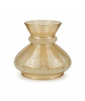 80mm Base Amber Vesta Oil Lamp Shade 