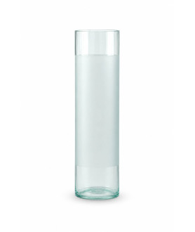 400mm Clear Cylinder Glass Shade with a half frosted body and 13mm Fitter Holes 120mm Diameter