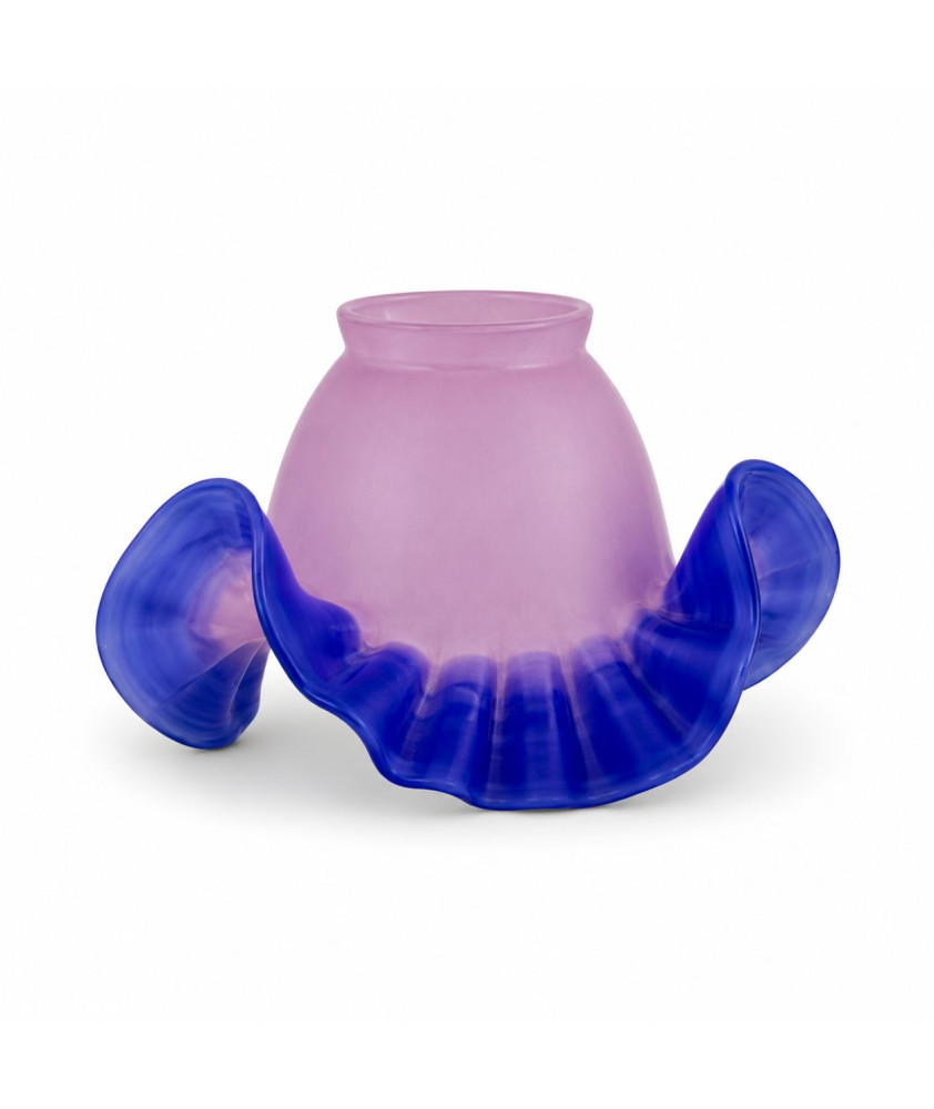 Vianne Pink and Purple Frilled Tulip Light Shade with 55mm Fitter Neck Vianne Pink and Purple Frilled Tulip Light Shade with 55mm Fitter Neck