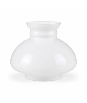 97mm Base Opal Paris Pattern Vesta Oil Lamp Shade 97mm Base Opal Paris Pattern Vesta Oil Lamp Shade