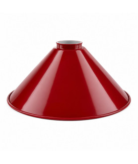 380mm Red Metal Coolie Light Shade with 40mm Fitter Neck 380mm Red Metal Coolie Light Shade with 40mm Fitter Neck