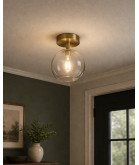 150mm Clear Glass Globe Shade with 40mm Fitter Hole & 100 mm Second Hole (Clear or Frosted)