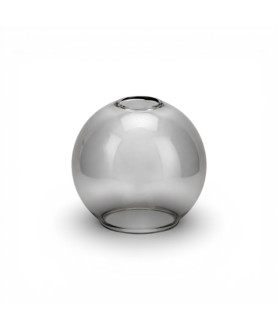 150mm Smoked Glass Globe Shade with 40mm Fitter Hole & 100mm Second Hole