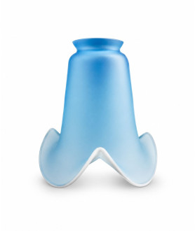 Turquoise with Opal Rim Tulip Light Shade and 55-57mm Fitter Neck Turquoise with Opal Rim Tulip Light Shade and 55-57mm Fitter Neck