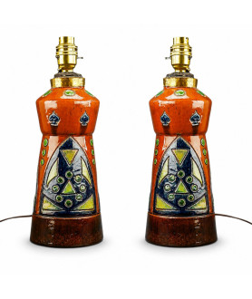 Pair of  Mid Century Ceramic Table Lamps 