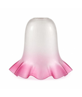 Frosted Cranberry Tipped Tulip Light Shade with 28mm Fitter Hole