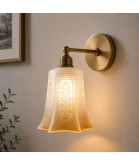 Christopher Wray Amber Tulip Light Shade with 28mm Fitter Hole