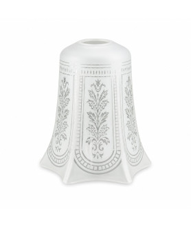 Christopher Wray Clear Etched Tulip Light Shade With 28mm Fitter Hole