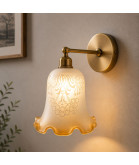Christopher Wray Amber Tipped Tulip Light Shade with 30mm Fitter Hole