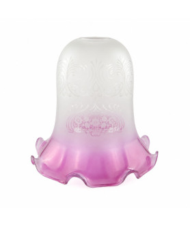 Christopher Wray Pink Tipped Tulip Light Shade with 30mm Fitter Hole