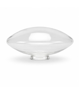 250mm Clear Elliptical Globe Light Shade with 70-80mm Fitter Neck