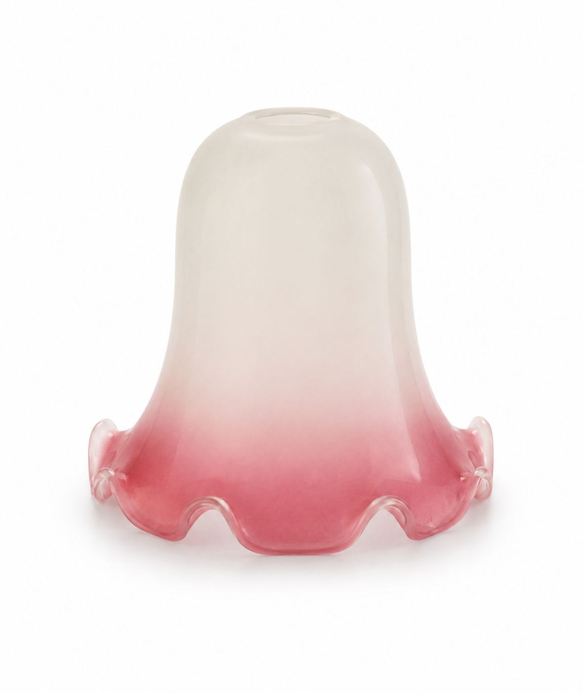 Mottled Cranberry Tipped Tulip Shade with 30mm Fitter Hole Mottled Cranberry Tipped Tulip Shade with 30mm Fitter Hole
