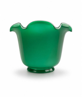100mm Base Green with Opal Internal Duplex Oil Lamp Shade
