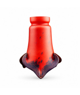 Red Pate De Verre Tulip Light Shade with 53mm Fitter Neck