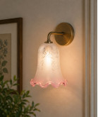 Christopher Wray Pink Tipped Tulip Light Shade with 30mm Fitter Hole