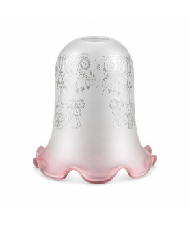 Christopher Wray Pink Tipped Tulip Light Shade with 30mm Fitter Hole