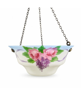 Hanging Floral Patterned Bowl Shade with fittings Hanging Floral Patterned Bowl Shade with fittings