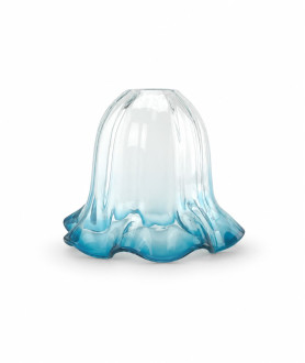  Clear Tulip Light Shade with Aqua Tip with 30mm Fitter Hole