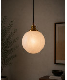 250mm Frosted Crackle Globe Shade with 80mm Fitter Hole