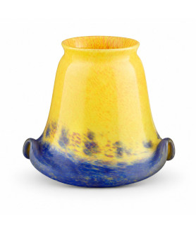 Orange to Blue Pate De Verre Tulip Light Shade with 54mm Fitter Neck Orange to Blue Pate De Verre Tulip Light Shade with 54mm Fitter Neck