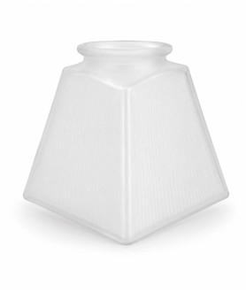Frosted Prismatic Square Light Shade with 75mm Fitter Neck Frosted Prismatic Square Light Shade with 75mm Fitter Neck