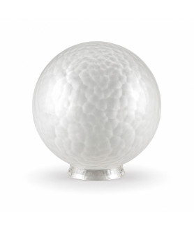 180mm Frosted Globe with Crackle Effect with 80mm Fitter Neck