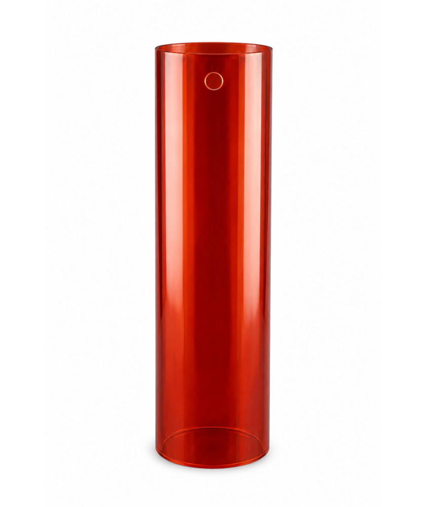 300mm Translucent Red Cylinder with 3 Arm Fitting 90mm Diameter 300mm Translucent Red Cylinder with 3 Arm Fitting 90mm Diameter