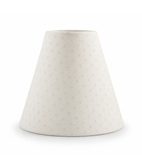 Cream Spotted Fabric Shade Suitable for Candle Bulbs