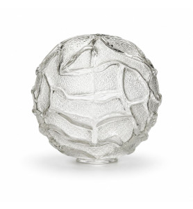 150mm Clear Textured Globe Light Shade with 40mm Fitter Hole