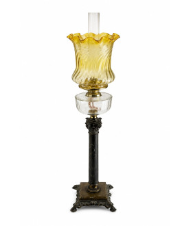 Complete Banquet Oil Lamp with Marble Column