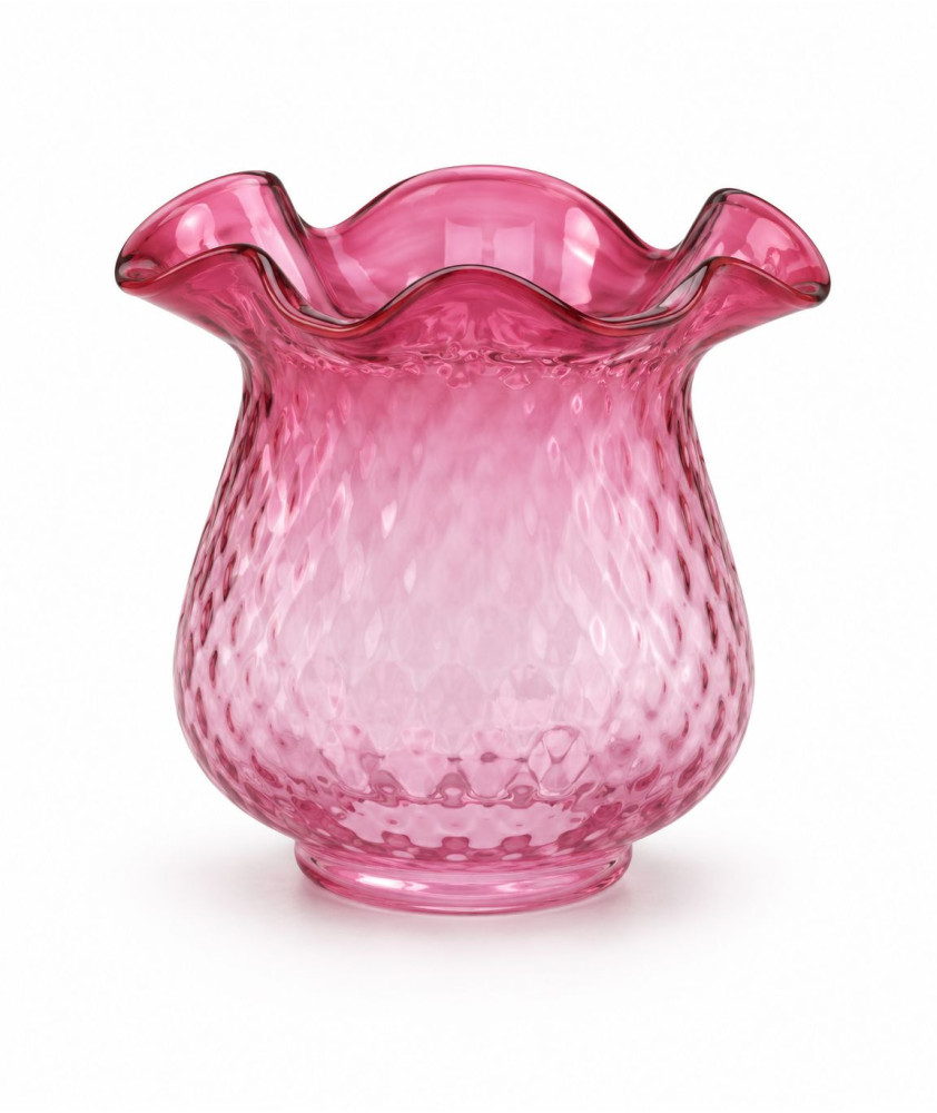 100mm Base Original Cranberry Textured Patterned Oil Lamp Shade 100mm Base Original Cranberry Textured Patterned Oil Lamp Shade