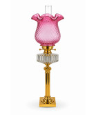 100mm Base Original Cranberry Textured Patterned Oil Lamp Shade