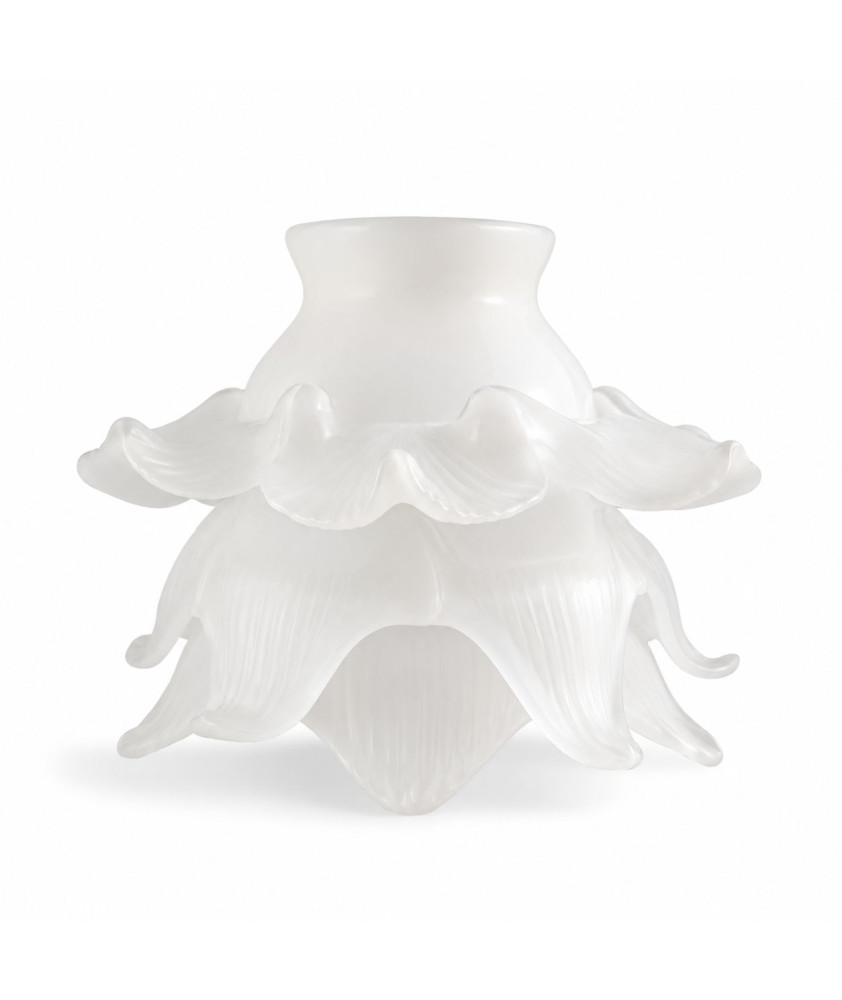 Large Satin Frilled Tulip Light Shade With 62mm Fitter Neck Large Satin Frilled Tulip Light Shade With 62mm Fitter Neck