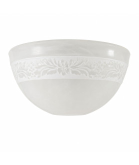 Frosted Marble Uplighter Bowl with 42mm Fitter Hole