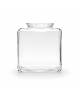150mm Clear Square Glass Light Shade with 100mm Fitter Neck