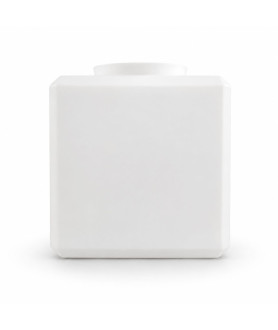 150mm Matt Opal Square Light Shade with 100mm Fitter Neck