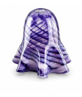 Purple Striped Vaseline Tulip Light Shade with 30mm Fitter Hole
