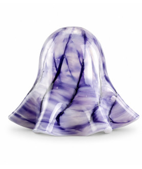 Purple Striped Frilled Vaseline Light Shade with 30mm Fitter Hole