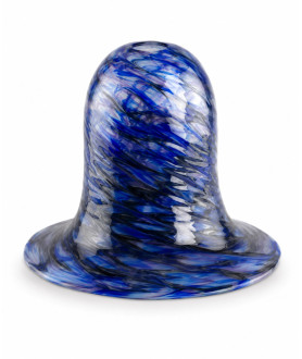 Swirled Blue Frilled Vaseline Tulip Light Shade with 30mm Fitter Hole