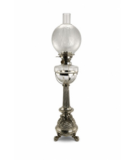 Complete Chrome Plated No: 2 Duplex Oil Lamp
