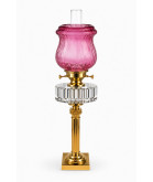 100mm Base Cranberry Oil Lamp Shade with Carrier suitable for Duplex Burners 100mm Base Cranberry Oil Lamp Shade with Carrier suitable for Duplex Burners