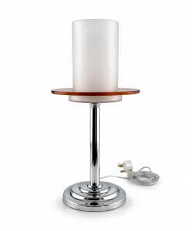 Peach and Frosted Shade Combo Table Lamp
