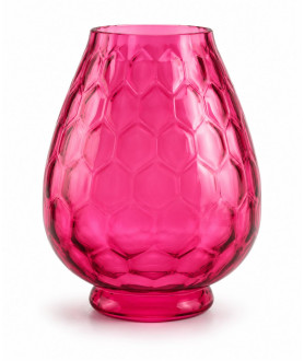 125mm Base Cranberry Optic Oil Lamp Shade