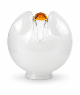 250mm Opalescent Globe with Patterned Amber Tip and 80mm Fitter Neck 250mm Opalescent Globe with Patterned Amber Tip and 80mm Fitter Neck