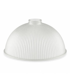 295mm Internally Frosted Prismatic Dome Light Shade with 57mm Fitter Neck 295mm Internally Frosted Prismatic Dome Light Shade with 57mm Fitter Neck