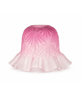 Edwardian Cranberry Patterned Frilled Tulip Shade with 30mm Fitter Hole Edwardian Cranberry Patterned Frilled Tulip Shade with 30mm Fitter Hole