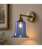 Blue Vaseline Bell Shade with 30mm Fitter Hole