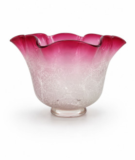65mm Base Original Cranberry Tipped Gas Shade 65mm Base Original Cranberry Tipped Gas Shade
